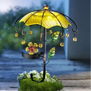 Metal Decorative Outdoor Waterproof LED Glass Solar Lights Customizable Color Size 360 Beam Angle IP44 Rated for Garden