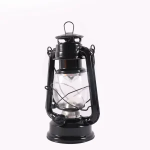 Metal Portable Dimmable LED Kerosene-Style Camping Lantern for Parties and Festivals