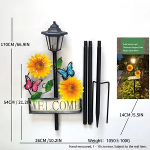 Metal Solar Ground Plug Lights Waterproof Garden Lawn Stake Lamps