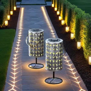 Metal Solar Multifunction Garden Stakes Decoration Hanging Lantern Pathway Solar Lights