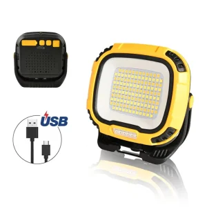 Mini Bright COB Solar Light Floodlight Portable Magnetic Multifunction USB Rechargeable Lighting Flashlight LED Camping Lantern
