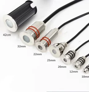 Mini Ground Light Outdoor IP68 Waterproof Stainless Steel Embedded LED RGB Color Remote Control for Garden Path Lighting