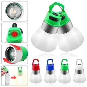 Mini LED Portable Garden Bottle Light with Hook, Type-C Handheld Hanging Tent Lamp, IP44 Waterproof
