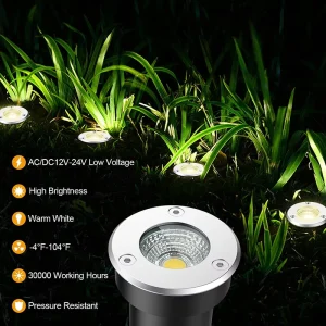 Mini Outdoor LED Floor Deck Light IP67 Rated 3W Underground Buried Lighting for Garden Decorative Purpose