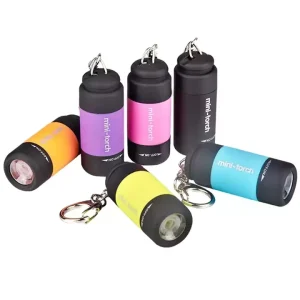Mini USB Rechargeable Waterproof Keychain Flashlight for Hiking and Camping