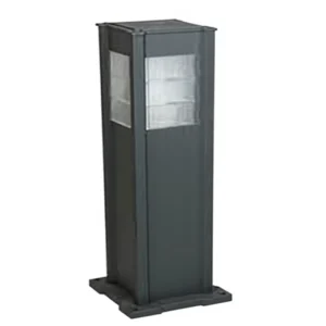 Minimalist Black Outdoor Pillar Light Aluminum LED Garden Lamp for Villa Backyard Residential Lighting