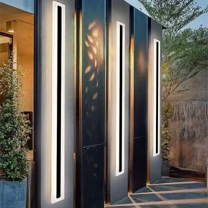 Minimalist Modern Outside Outdoor Waterproof Garden Fence Villa Linear LED Wall Light Smart Wall LED Light Wall LED Light