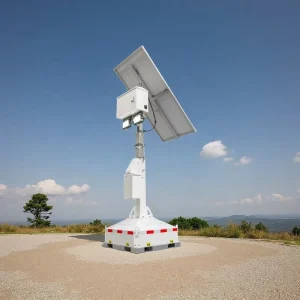 Mobile Skid Mounted Solar Powered Light Tower Outdoor Industrial Security Lighting Mast