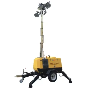 Mobile Tower Light LED Portable 4HVL4000 MH 9m Light Tower Height Telescopic Mast