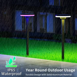 Modern 12W LED Pathway Light Aluminum IP65 Waterproof Outdoor Landscape Lighting with RGBW Smart Control