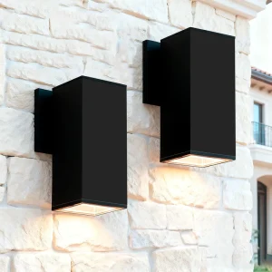Modern 15W 5CCT Black Single-Head Outdoor Aluminum LED Wall Sconce IP65