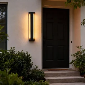 Modern 18 Inch LED Wall Sconce 5CCT 24W IP65 Weatherproof Exterior Interior Wall Light for Hotel Villa Garden Entryway