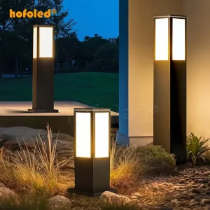 Modern 3000K Warm E27 E26 External Lawn Bollard Lantern Bollard Light Pathway Lights Landscape Path Light