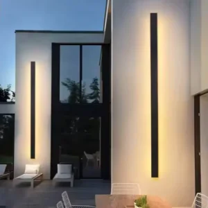 Modern 3000K Warm White LED Wall Lamps IP65 Waterproof Aluminum Base Linear Strip Garden Sconce for Outdoor Exterior