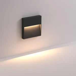 Modern 6W LED Aluminum Black Surface Sconce Step Light Waterproof Garden Exterior Wall Lights