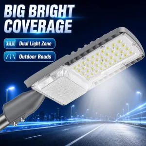 Modern Aluminum Alloy SMD2835 3030 IP65 Rated AC LED Outdoor Light Fixtures 100W 200W 5 Year Warranty Dimmable for Street Use