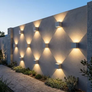 Modern Aluminum Base LED Wall Light IP65 Waterproof Outdoor Garden Lighting Black Adjustable Outdoor Wall Lamps