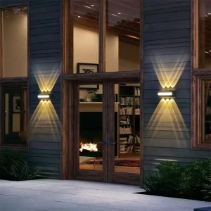 Modern Aluminum LED Wall Light Outdoor Waterproof Decorative Lamp for Gardens Restaurants Hotels