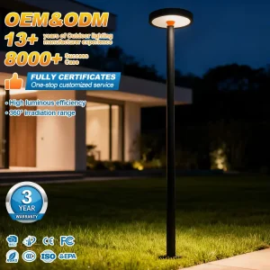 Modern Aluminum Outdoor LED Street Light IP65 Waterproof 3-Year Warranty Period Dimmable 30w Garden Light