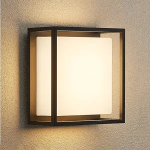 Modern Black Aluminum Waterproof Square Mounted Rectangular LED Wall Light