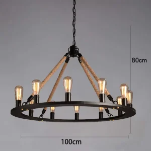 Modern Black Ring LED Chandelier for Wedding Banquet and Restaurant Decor
