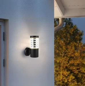 Modern Black Wall-mounted Outdoor Lamp IP44