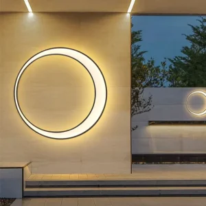 Modern Creative IP65 Waterproof LED Outdoor Wall Lamp Aluminum Villa Porch Courtyard Garden Ra80 Universal Voltage 3500K Warm