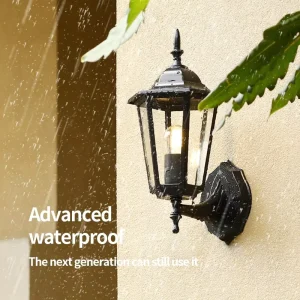 Modern Creative Retro Outdoor Wall Lamp IP65 Waterproof Corridor Light LED Aluminum Base 2700K Soft Warm White CRI 80 for Home
