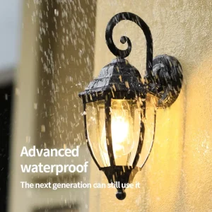 Modern Creative Retro Outdoor Wall Lamp IP65 Waterproof Corridor Light LED Aluminum Base 2700K Soft Warm White for Home