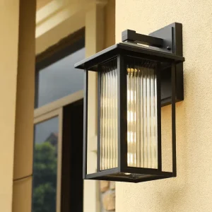 Modern Creative Retro Solar Outdoor Wall Lamp Aluminum LED Waterproof for Garden Villa Landscape Lighting