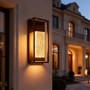 Modern Crystal Bubble LED Outdoor Wall Lamp IP65 Weatherproof 5CCT Adjustable Aluminum+Glass 40000hrs Lifespan