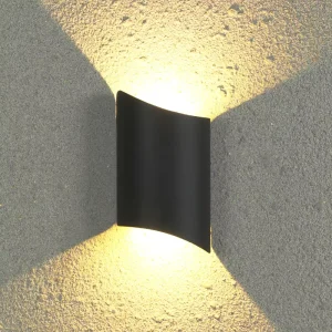 Modern Curved LED Outdoor Garden Wall Light Waterproof IP65 High CRI 95 Aluminum Wall Sconce