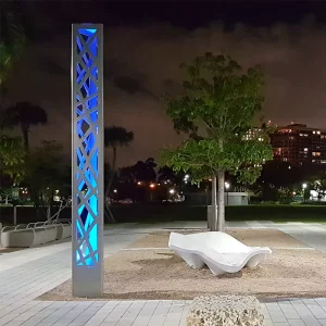 Modern Design Outdoor Waterproof Landscape Lighting IP65 Courtyard Light LED Courtyard Garden Light Triangle Pole