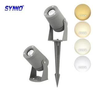 Modern Design Waterproof IP65 Aluminum Outdoor Garden Spike LED Light with 5W-20W Options Dimmable & Light Sensor Control