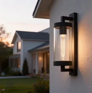Modern Die cast Aluminum Waterproof Glass Shade E27 Exterior Ac 110 240v Vintage Garden Wall Light Lamp Outdoor