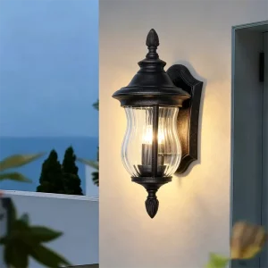 Modern Farmhouse Chic Square LED Outdoor Waterproof Aluminum Wall Lamps Wall Mounted Light for Rustic Backyard