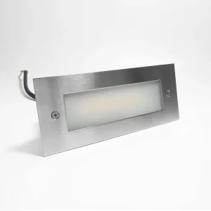 Modern Fashion Design Square Stainless Steel Recessed Waterproof Step Light Outdoor Indoor IP65 LED Wall Lamp