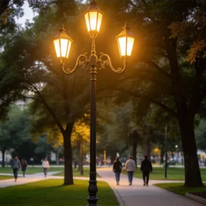 Modern Fashion Energy Saving Solar & AC Powered IP65 Aluminum Led Garden Lights Waterproof for Outdoor Decoration