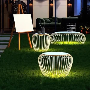 Modern Garden Bar Hotel Villa and Scenic Area Ground LED Lantern shaped Outdoor Lawn Lights