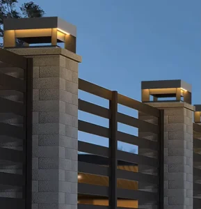 Modern Garden IP65 Stainless Steel Lawn Solar Lamp Outdoor Street Waterproof Landscape Lights Garden Solar Pillar Mount Lights