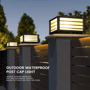 Modern IP55 Waterproof Battery Powered Solar Stainless Steel Pillar Bollard Lights LED Landscape Pathway Outdoor Lawn Garden