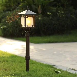 Modern IP55 Waterproof Solar LED Lawn Light 110v-220v Outdoor Garden Remote Control High CRI 80 Aluminum Body Warm White