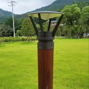 Modern IP65 Waterproof AC 85 265V Dark Grey Aluminum Body LED Bollard Garden Lawn Lights Pillar Lands Poles Street Lighting