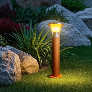 Modern IP65 Waterproof Aluminum Outdoor Bollard LED Lawn Lights 360 Beam Angle Adjustable Color Temperature Dimmable