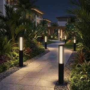 Modern IP65 Waterproof LED Bollard Light Aluminum Landscape Pathway Garden Light 120-277V Commercial Outdoor Lighting