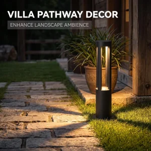 Modern IP65 Waterproof LED Bollard Light Outdoor Landscape Garden Lawn Lamp Pathway Decorative Directional Cross-beam Shadow