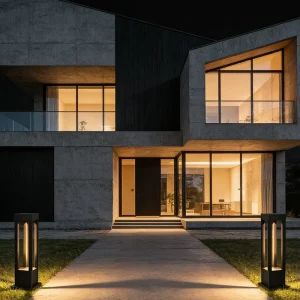 Modern IP65 Waterproof LED Lawn Lamp Aluminum Garden Bollard Pathway 120V-277V for Villa Hotel Outdoor Decorative Lighting
