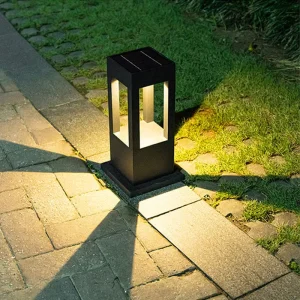 Modern IP65 Waterproof LED Solar Garden Lights Square Solar Pathway Bollard with 3CCT AC DC Electric Option