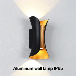 Modern IP65 Waterproof LED Wall Lamps Outdoor Aluminum 3000K CCT Tempered Glass Long Strip Energy Saving CE Certified for Garden