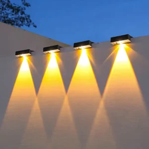 Modern IP65 Waterproof Solar Fence Lamp for Garden Pathway Black LED Light Source Long Strip Shape Solar Powered